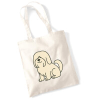 Jutebeutel Lhasa Apso Comic Lhasie 10 Liter