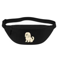 Bauchtasche Lhasa Apso Comic Lhasie 2,5 Liter Black
