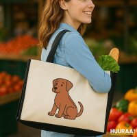 Jutetasche Rhodesian Ridgeback Comic Ridgey 21 Liter Black