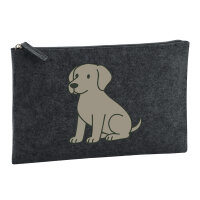 Kulturbeutel Weimaraner Comic Weimi 1 Liter Charcoal