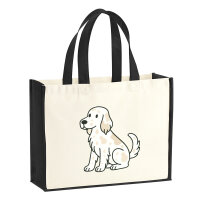 Jutetasche English Setter Comic Setti 21 Liter Black