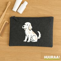 Kulturbeutel English Setter Comic Setti 1 Liter Charcoal