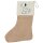 Weihnachtsstrumpf Dalmatiner Comic Dotti Beige Jute