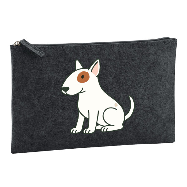 Kulturbeutel Bullterrier Comic Bulli 1 Liter Charcoal