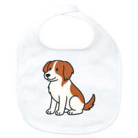 Baby Lätzchen Kooikerhondje Comic Kooikie Klettverschluss