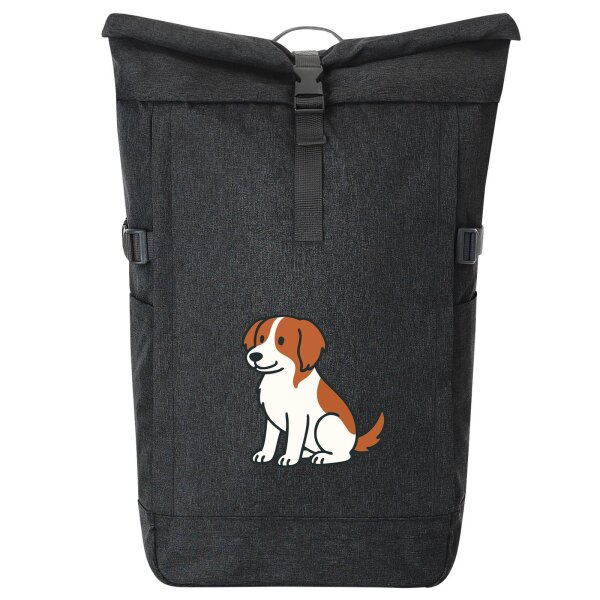 Kurierrucksack Kooikerhondje Comic Kooikie 30-44 Liter Black Melange