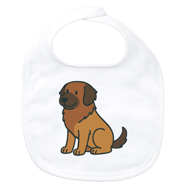 Baby Lätzchen Leonberger Comic Leo Klettverschluss