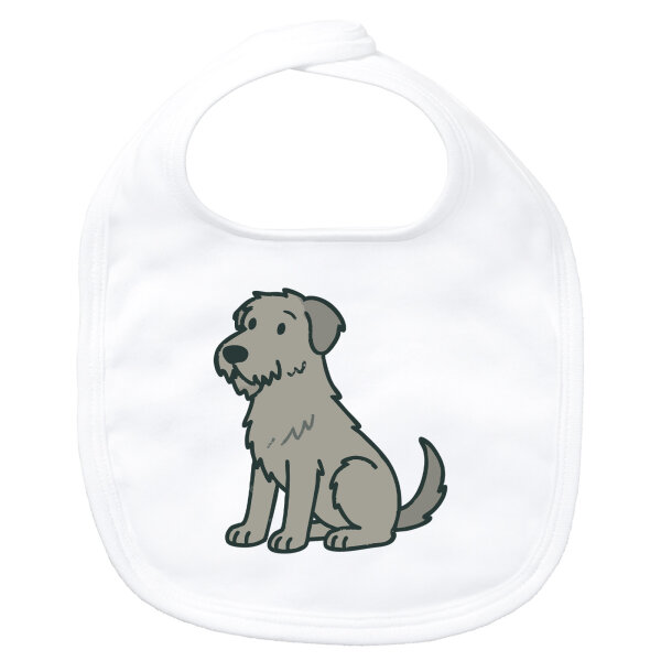 Baby Lätzchen Irish Wolfhound Comic Wolfi Klettverschluss