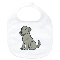 Baby Lätzchen Irish Wolfhound Comic Wolfi Klettverschluss