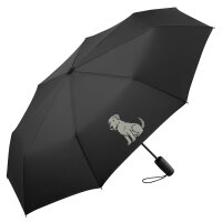 Regenschirm Irish Wolfhound Comic Wolfi 98cm Schwarz