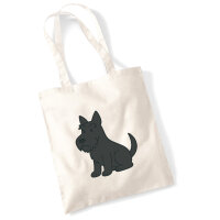 Jutebeutel Scottish Terrier Comic Scottie 10 Liter
