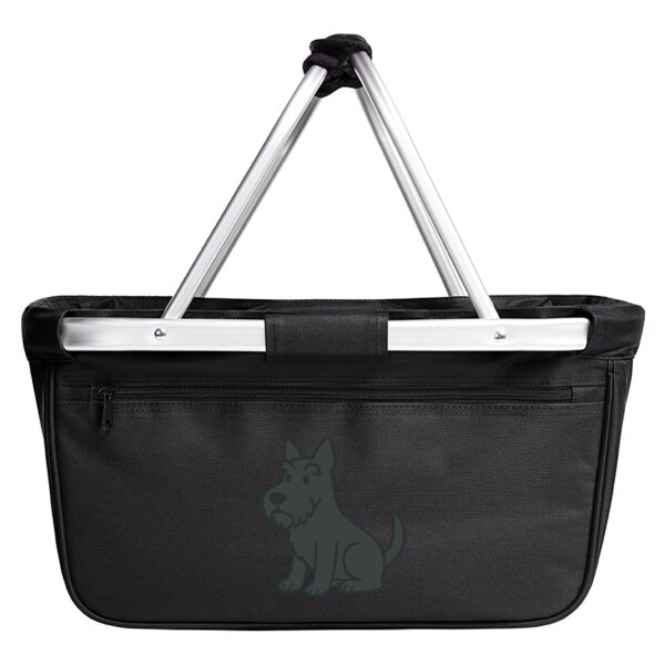 Einkaufskorb faltbar Scottish Terrier Comic Scottie 20 Liter Black