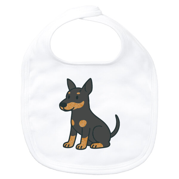 Baby Lätzchen Manchester Terrier Comic Manny Klettverschluss