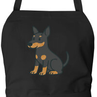 Schürze Manchester Terrier Comic Manny mit Taschen