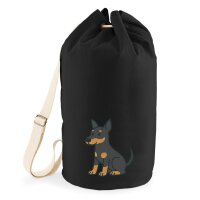 Seesack Manchester Terrier Comic Manny 20 Liter Black
