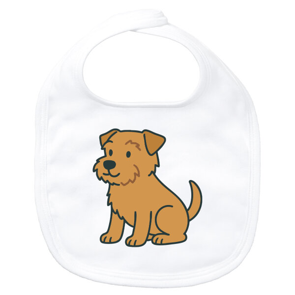 Baby Lätzchen Norfolk Terrier Comic Norfi Klettverschluss