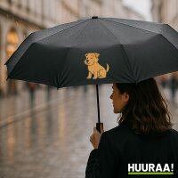Regenschirm Norfolk Terrier Comic Norfi 98cm Schwarz