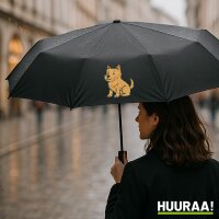 Regenschirm Norwich Terrier Comic Nori 98cm Schwarz