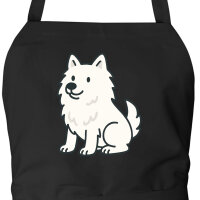 Sch&uuml;rze American Eskimo Dog Comic Eskie mit Taschen