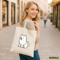 Jutebeutel American Eskimo Dog Comic Eskie 10 Liter