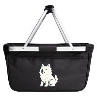 Einkaufskorb faltbar American Eskimo Dog Comic Eskie 20...
