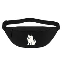 Bauchtasche American Eskimo Dog Comic Eskie 2,5 Liter Black