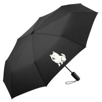 Regenschirm American Eskimo Dog Comic Eskie 98cm Schwarz