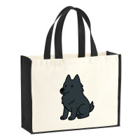 Jutetasche Schipperke Comic Schippi 21 Liter Black