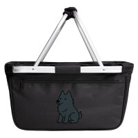 Einkaufskorb faltbar Schipperke Comic Schippi 20 Liter Black