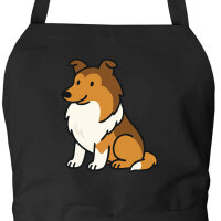 Sch&uuml;rze Collie Comic Colli mit Taschen