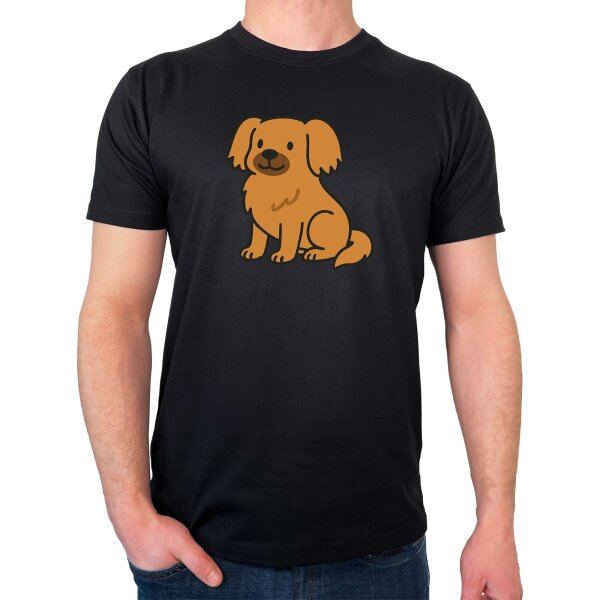 Herren T-Shirt Tibet Spaniel Comic Tibbie
