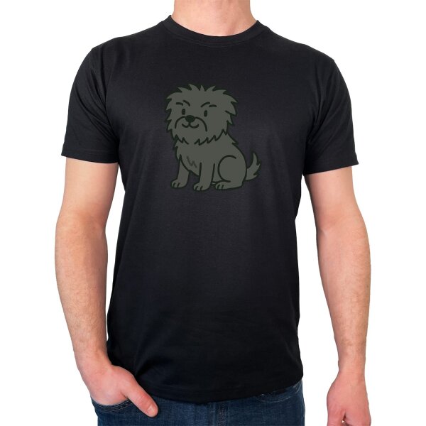 Herren T-Shirt Affenpinscher Comic Affi