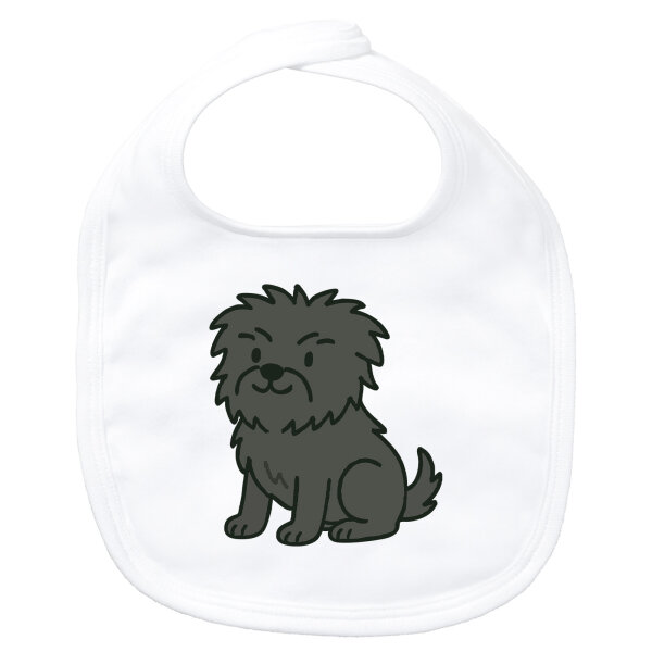 Baby Lätzchen Affenpinscher Comic Affi Klettverschluss