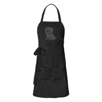 Sch&uuml;rze Affenpinscher Comic Affi mit Taschen