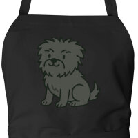 Sch&uuml;rze Affenpinscher Comic Affi mit Taschen