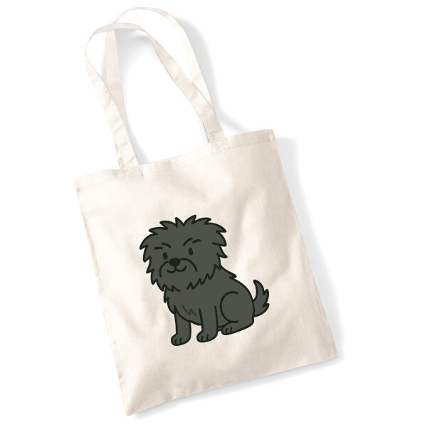 Jutebeutel Affenpinscher Comic Affi 10 Liter
