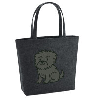 Filz Shopper Affenpinscher Comic Affi 22 Liter