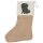 Weihnachtsstrumpf Affenpinscher Comic Affi Beige Jute