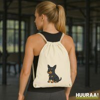 Turnbeutel Zwergpinscher Comic Zwergi 12 Liter