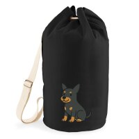 Seesack Zwergpinscher Comic Zwergi 20 Liter Black