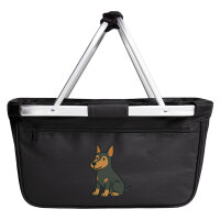 Einkaufskorb faltbar Pinscher Comic Pinschi 20 Liter Black