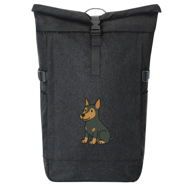 Kurierrucksack Pinscher Comic Pinschi 30-44 Liter Black Melange