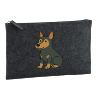Kulturbeutel Pinscher Comic Pinschi 1 Liter Charcoal