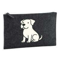 Kulturbeutel Dogo Argentino Comic Dogo 1 Liter Charcoal