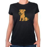 Damen T-Shirt Airedale Terrier Comic Dale
