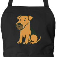 Sch&uuml;rze Airedale Terrier Comic Dale mit Taschen