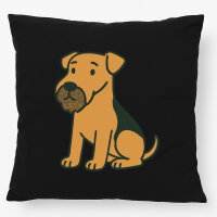 Kissen Airedale Terrier Comic Dale 40x40cm