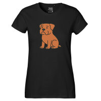 Damen T-Shirt Bordeauxdogge Comic Bordeauxi