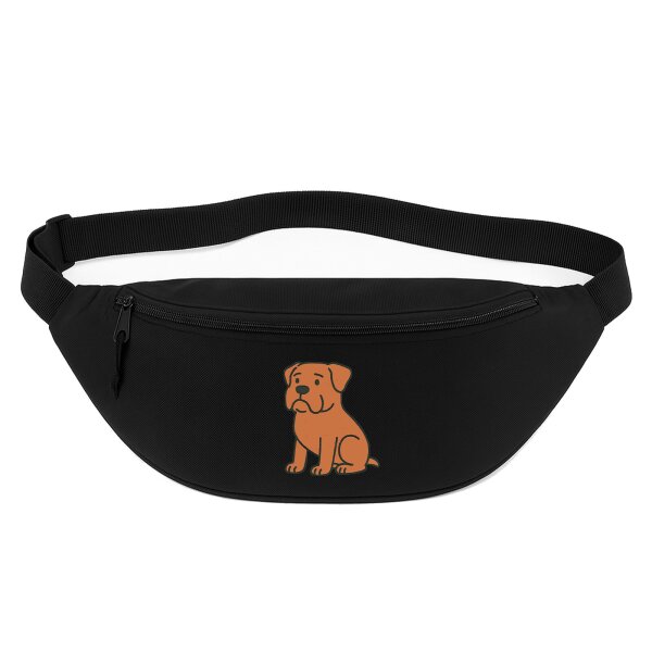 Bauchtasche Bordeauxdogge Comic Bordeauxi 2,5 Liter Black