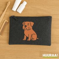 Kulturbeutel Bordeauxdogge Comic Bordeauxi 1 Liter Charcoal